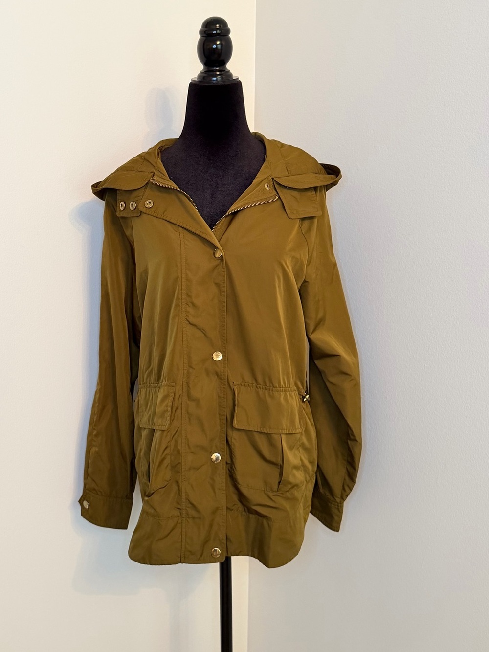 Love Tree Olive Utility Hooded Jacket
